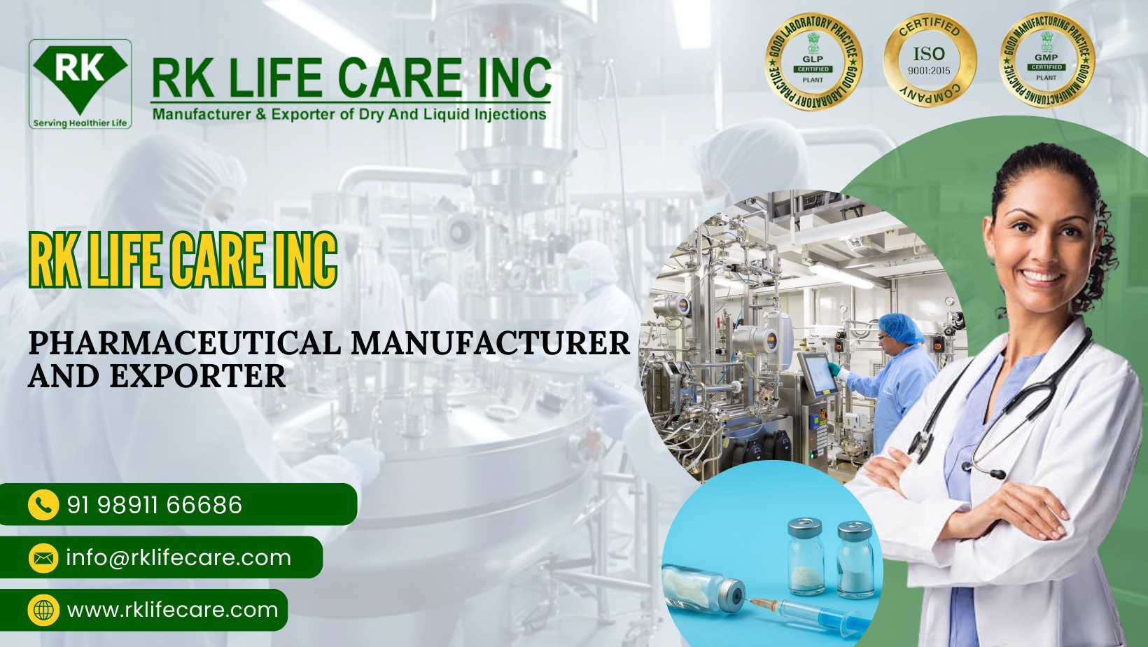 RK Life Care Pharmaceutical Manufacturer and Exporter